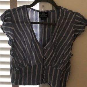 Angie Striped Crop Top